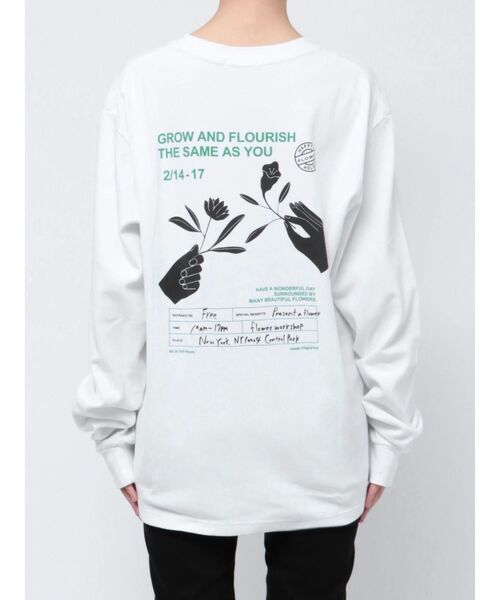 MURUA（ムルーア）の「GROW FLOWER ロンT（Tシャツ/カットソー・レディース・ブラック/ホワイト・FREE）」の17枚目の写真