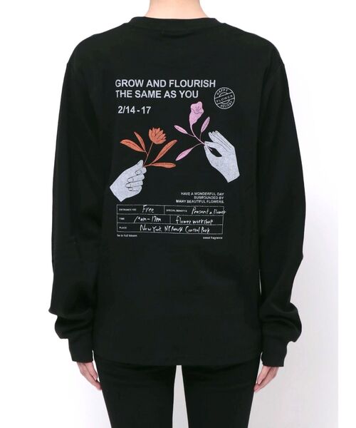 MURUA（ムルーア）の「GROW FLOWER ロンT（Tシャツ/カットソー・レディース・ブラック/ホワイト・FREE）」の21枚目の写真