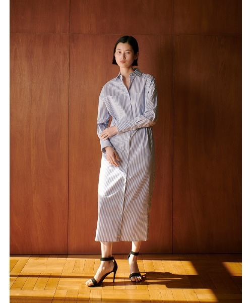 Stripe shirt dress