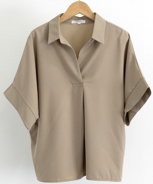 Miniministore(ミニミニストア)の「スキッパーシャツ シフォンシャツブラウス(シャツ/ブラウス・レディース・ホワイト/ライトベージュ・L/M)」の17枚目の写真