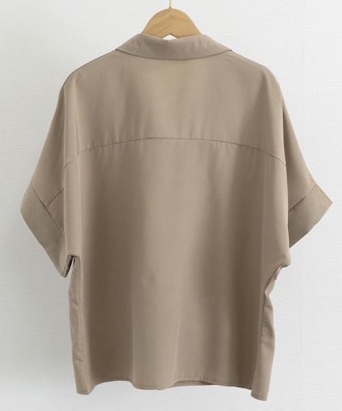 Miniministore(ミニミニストア)の「スキッパーシャツ シフォンシャツブラウス(シャツ/ブラウス・レディース・ホワイト/ライトベージュ・L/M)」の18枚目の写真