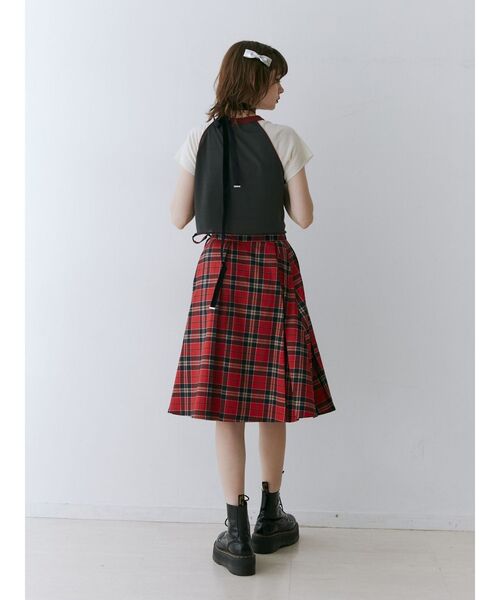 jouetie(ジュエティ)の「ニーレングスラッフプリーツスカート(スカート・レディース・ネイビー/レッド/グリーン・MEDIUM)」の8枚目の写真