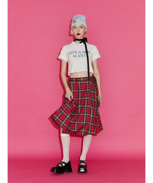 jouetie(ジュエティ)の「ニーレングスラッフプリーツスカート(スカート・レディース・ネイビー/レッド/グリーン・MEDIUM)」の10枚目の写真