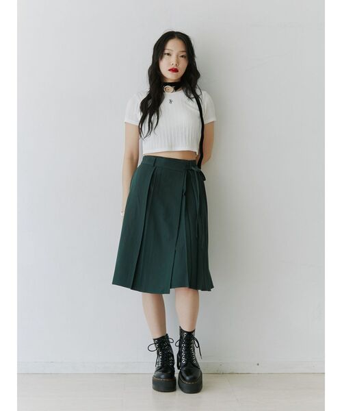 jouetie(ジュエティ)の「ニーレングスラッフプリーツスカート(スカート・レディース・ネイビー/レッド/グリーン・MEDIUM)」の14枚目の写真