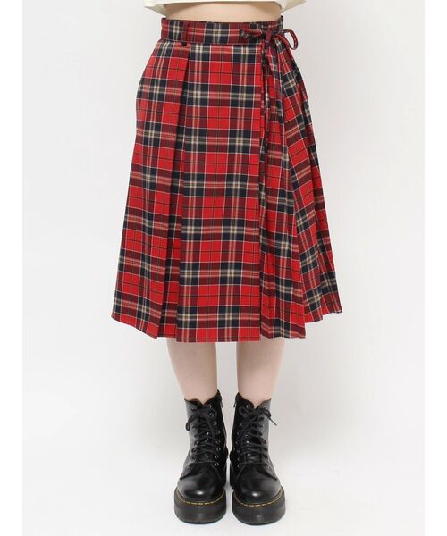 jouetie(ジュエティ)の「ニーレングスラッフプリーツスカート(スカート・レディース・ネイビー/レッド/グリーン・MEDIUM)」の21枚目の写真