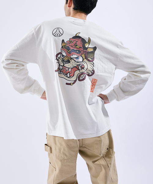 PARIS SAINT-GERMAIN(パリサンジェルマン)の「【Paris Saint-Germain】Hannya プリント ロングスリーブTシャツ(Tシャツ/カットソー・メンズ・ブラック/ホワイト・MEDIUM/LARGE/X-LARGE)」の1枚目の写真