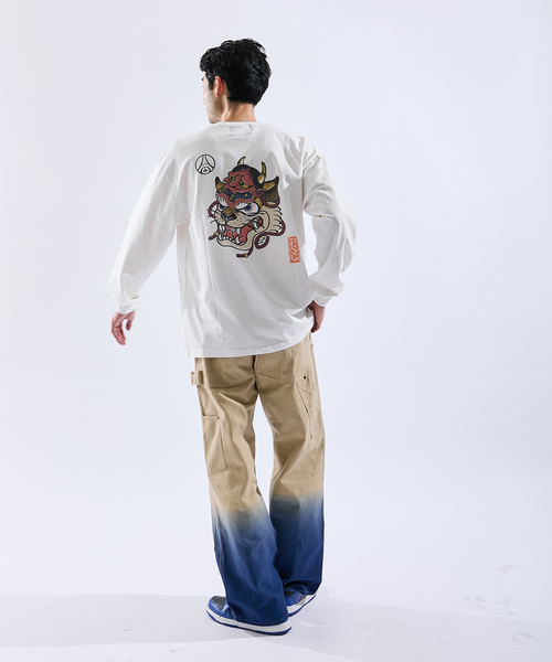 PARIS SAINT-GERMAIN(パリサンジェルマン)の「【Paris Saint-Germain】Hannya プリント ロングスリーブTシャツ(Tシャツ/カットソー・メンズ・ブラック/ホワイト・MEDIUM/LARGE/X-LARGE)」の4枚目の写真