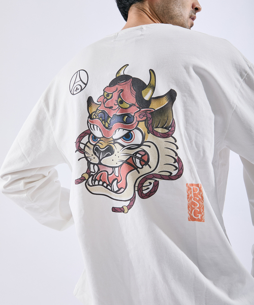 PARIS SAINT-GERMAIN(パリサンジェルマン)の「【Paris Saint-Germain】Hannya プリント ロングスリーブTシャツ(Tシャツ/カットソー・メンズ・ブラック/ホワイト・MEDIUM/LARGE/X-LARGE)」の7枚目の写真