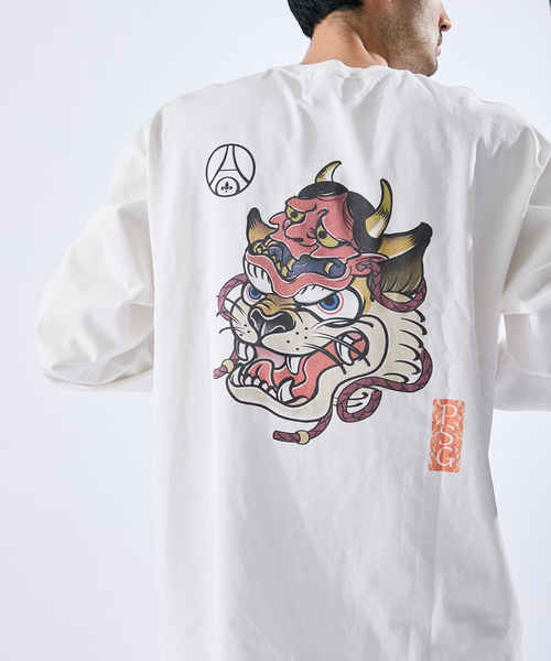 PARIS SAINT-GERMAIN(パリサンジェルマン)の「【Paris Saint-Germain】Hannya プリント ロングスリーブTシャツ(Tシャツ/カットソー・メンズ・ブラック/ホワイト・MEDIUM/LARGE/X-LARGE)」の8枚目の写真
