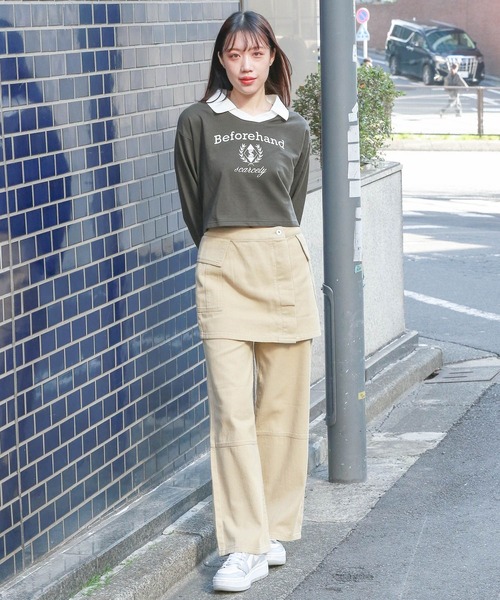 3.3 Field Trip （3.3フィールドトリップ）の「3.3 Field Trip／ハイショクロゴプルオーバー 2105722（スウェット・レディース・グリーン/チャコール・FREE）」の3枚目の写真