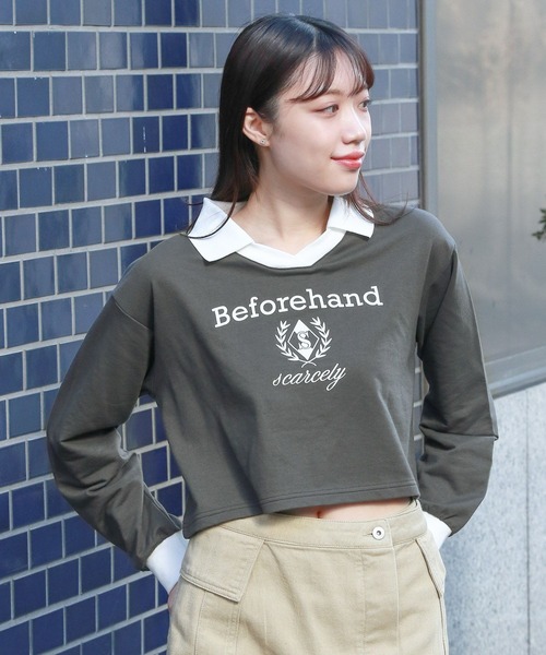 3.3 Field Trip （3.3フィールドトリップ）の「3.3 Field Trip／ハイショクロゴプルオーバー 2105722（スウェット・レディース・グリーン/チャコール・FREE）」の5枚目の写真