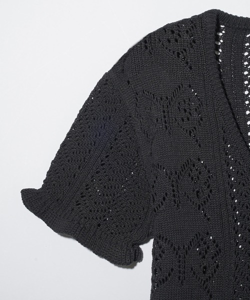 X-girl（エックスガール）の「BUTTERFLY CROCHET CARDIGAN（カーディガン/ボレロ・レディース・ブラック/オリーブ/ホワイト・ONE SIZE）」の14枚目の写真