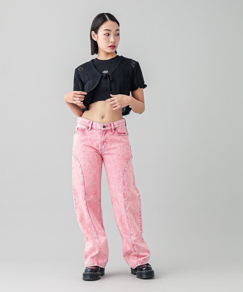 X-girl（エックスガール）の「BUTTERFLY CROCHET CARDIGAN（カーディガン/ボレロ・レディース・ブラック/オリーブ/ホワイト・ONE SIZE）」の8枚目の写真