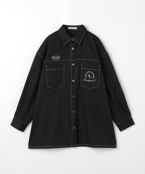 NICOLE CLUB（ニコル　クラブ）の「刺繍ワークシャツ（シャツ/ブラウス・レディース・ブラック/オフホワイト/ブルー・MEDIUM）」の5枚目の写真