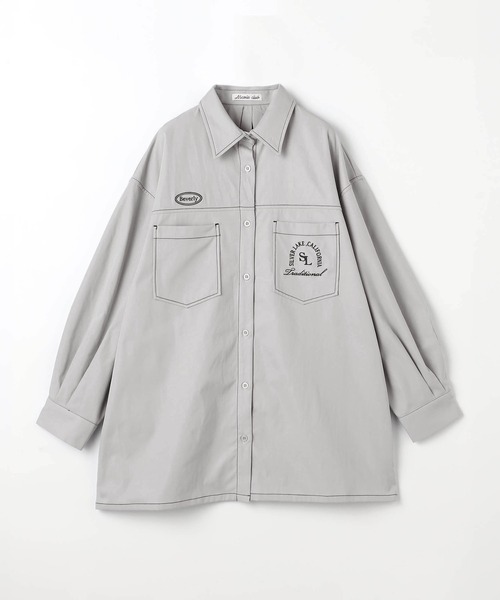 NICOLE CLUB（ニコル　クラブ）の「刺繍ワークシャツ（シャツ/ブラウス・レディース・ブラック/オフホワイト/ブルー・MEDIUM）」の6枚目の写真