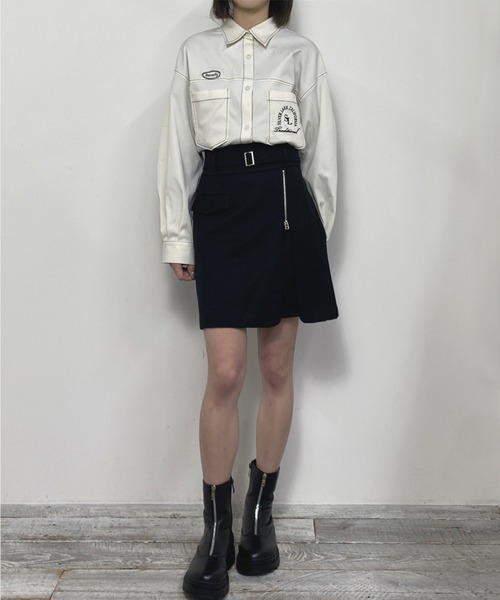 NICOLE CLUB（ニコル　クラブ）の「刺繍ワークシャツ（シャツ/ブラウス・レディース・ブラック/オフホワイト/ブルー・MEDIUM）」の17枚目の写真