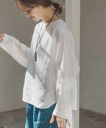 URBAN RESEARCH DOORS | リネンクルーネックプルオーバー(シャツ/ブラウス)