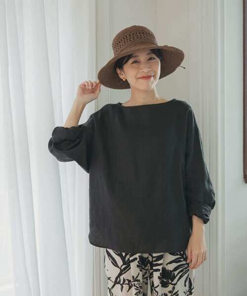 URBAN RESEARCH DOORS（アーバンリサーチドアーズ）の「リネンクルーネックプルオーバー（シャツ/ブラウス・レディース・オフホワイト/カーキ/ブラック・MEDIUM）」の20枚目の写真