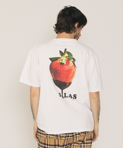 SILAS（サイラス）の「STRAWBERRY S/S TEE（Tシャツ/カットソー・メンズ・ブラック/ネイビー/ホワイト・M/L/XL）」の4枚目の写真