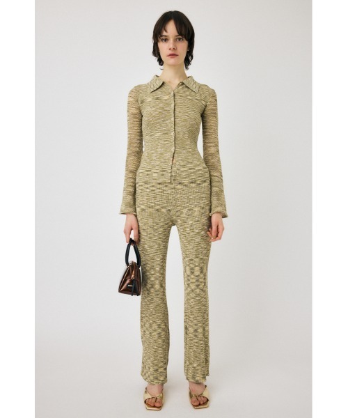 MOUSSY(マウジー)の「MULTI BORDER ニットパンツ(その他パンツ・レディース・グリーン/ブルー・1/2)」の7枚目の写真