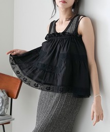forksy. | 【forksy.】レース切り替えキャミソールブラウス(キャミソール)