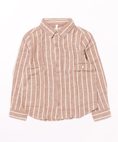 【セール】《Rylee＋Cru》COLLARED LONG SLEEVE SHIRT || CEDAR PINSTRIPE（その他ベビー用品）｜Rylee + Cru（ライリーアンドクルー）