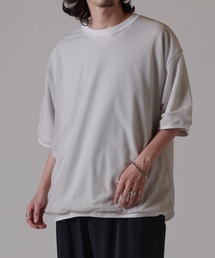Lui's | オーガンジーレイヤードTシャツ(Tシャツ/カットソー)