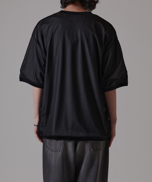 Lui's（ルイス）の「オーガンジーレイヤードTシャツ（Tシャツ/カットソー・メンズ・ブラック/ライトグレー・FREE）」の17枚目の写真