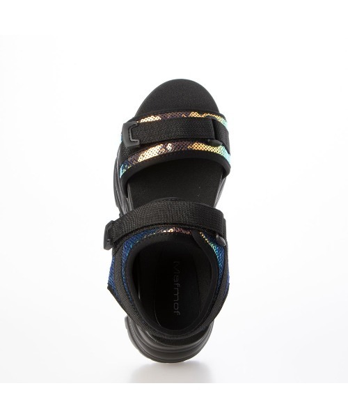 Mafmof(マフモフ)の「Mafmof(マフモフ)10.5cm厚底ボリュームソールスポーツサンダル(サンダル・レディース・ブラック系その他/ホワイト/ブラック・M/L/S/LL)」の20枚目の写真