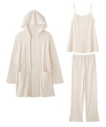 【キャミ＋フーディ＋ロングパンツ３点セット】サーマルフーディ３点セット