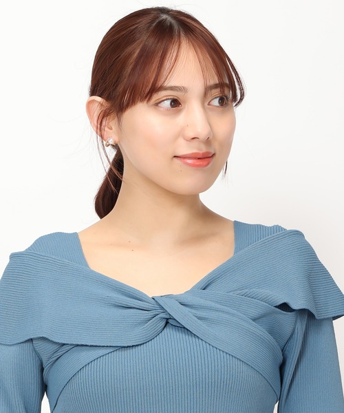 MISCH MASCH(ミッシュマッシュ)の「■2024春夏新作■ねじりリボンリブニット/MM428303(ニット/セーター・レディース・ブルー/ブラック/ピンク/レッド/ホワイト・フリ-)」の14枚目の写真