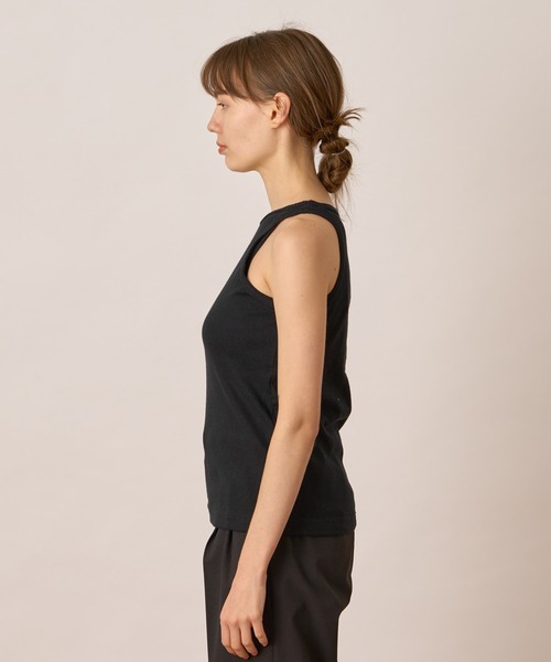 ALLUMER（アリュメール）の「コットンフライスアメリカンスリーブタンクトップ（タンクトップ・レディース・ブラック/ホワイト/キャメル・1）」の18枚目の写真