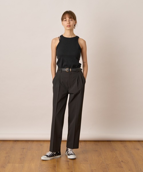 ALLUMER（アリュメール）の「コットンフライスアメリカンスリーブタンクトップ（タンクトップ・レディース・ブラック/ホワイト/キャメル・1）」の22枚目の写真