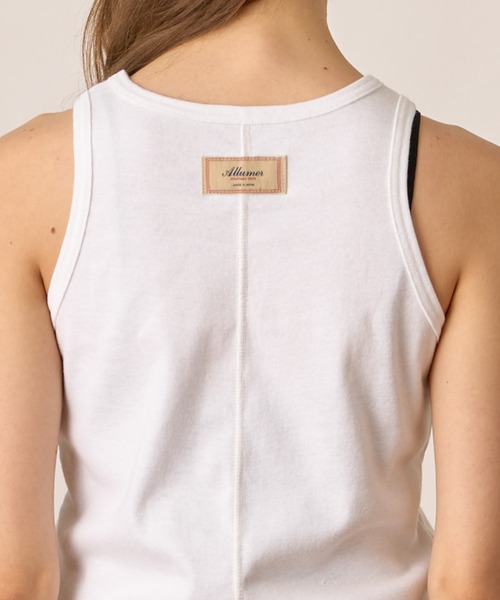 ALLUMER（アリュメール）の「コットンフライスアメリカンスリーブタンクトップ（タンクトップ・レディース・ブラック/ホワイト/キャメル・1）」の9枚目の写真
