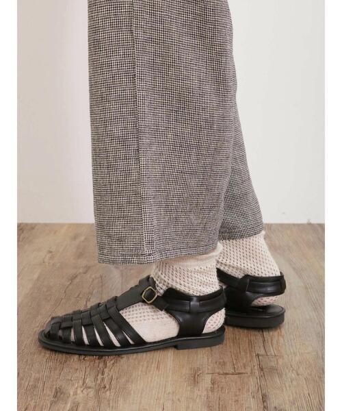 Samansa Mos2（サマンサ モスモス）の「【S/XLサイズ WEB限定】メッシュサンダル（サンダル・レディース・シルバー/ブラック・S/M/L/XL）」の7枚目の写真