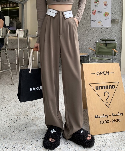 IRADOWL（アイラドール）の「折り返しデザインストレートパンツ（その他パンツ・レディース・モカ/グレー/ブラック・LARGE/MEDIUM/SMALL）」の18枚目の写真