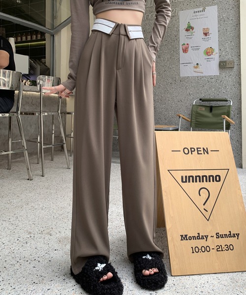 IRADOWL（アイラドール）の「折り返しデザインストレートパンツ（その他パンツ・レディース・モカ/グレー/ブラック・LARGE/MEDIUM/SMALL）」の21枚目の写真