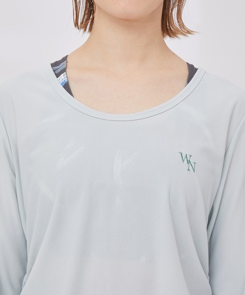 NERGY(ナージー)の「【UVケア】2wayドライタッチシアーロングTシャツ(Tシャツ/カットソー・レディース・ホワイト/ライトグリーン/チャコールグレー・FREE)」の19枚目の写真