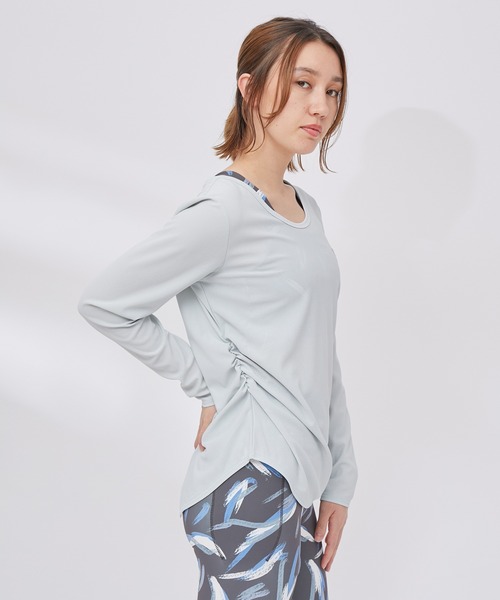 NERGY(ナージー)の「【UVケア】2wayドライタッチシアーロングTシャツ(Tシャツ/カットソー・レディース・ホワイト/ライトグリーン/チャコールグレー・FREE)」の14枚目の写真