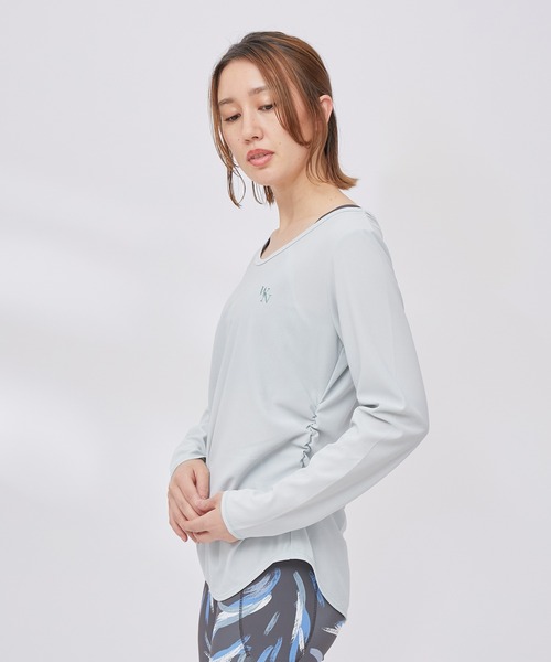 NERGY(ナージー)の「【UVケア】2wayドライタッチシアーロングTシャツ(Tシャツ/カットソー・レディース・ホワイト/ライトグリーン/チャコールグレー・FREE)」の15枚目の写真
