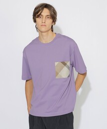 CB CRESTBRIDGE（シービークレストブリッジ）の「CBチェックポケットパラレルジャージーTシャツ（Tシャツ/カットソー・メンズ）」