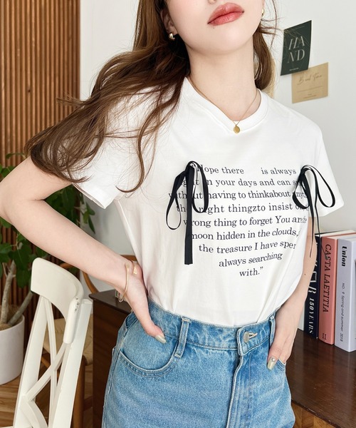 ク*ラ様 CHANEL リボンプリント 半袖Tシャツ ク*ラ様 CHANEL リボンプリント 半袖Tシャツ