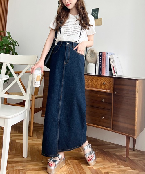 LOULOU select（ルルセレクト）の「リボン付きハートロゴプリント半袖Tシャツ（Tシャツ/カットソー・レディース・オフホワイト/ブラック・M）」の22枚目の写真