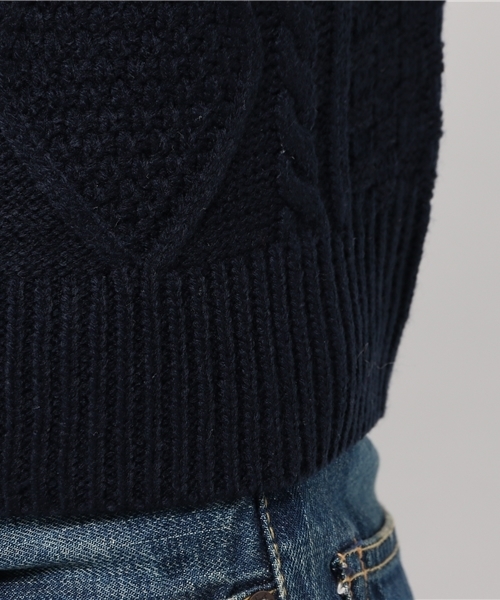 SEVENDAYS=SUNDAY(セブンデイズサンデイ)の「アラン編ニット プルオーバー(ニット/セーター・レディース・レッド/オフホワイト/ネイビー・MEDIUM/LARGE)」の10枚目の写真