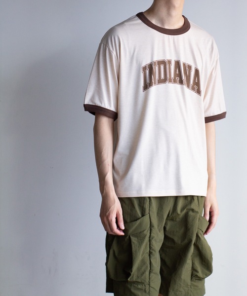 Magine(マージン)の「【SELECT】IR:INDIANAリンガーTEE(Tシャツ/カットソー・メンズ・サックスブルー/アッシュ/ベージュ/ホワイト・L/M)」の3枚目の写真