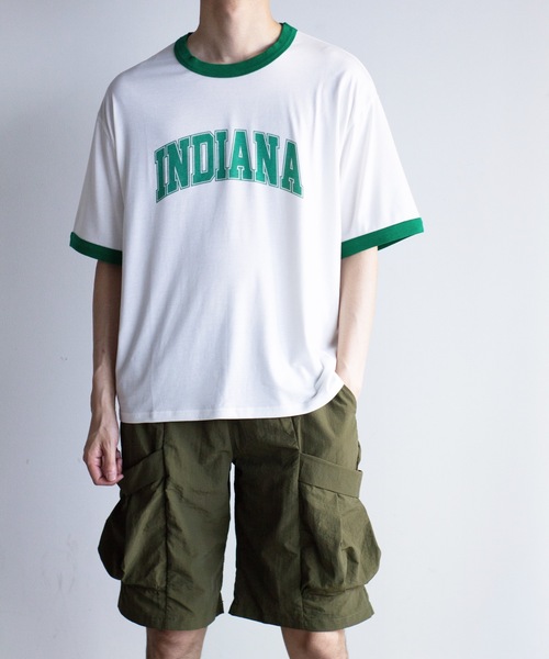 Magine(マージン)の「【SELECT】IR:INDIANAリンガーTEE(Tシャツ/カットソー・メンズ・サックスブルー/アッシュ/ベージュ/ホワイト・L/M)」の1枚目の写真