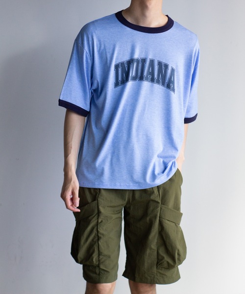 Magine(マージン)の「【SELECT】IR:INDIANAリンガーTEE(Tシャツ/カットソー・メンズ・サックスブルー/アッシュ/ベージュ/ホワイト・L/M)」の4枚目の写真