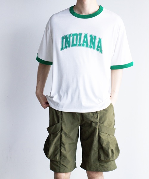 Magine(マージン)の「【SELECT】IR:INDIANAリンガーTEE(Tシャツ/カットソー・メンズ・サックスブルー/アッシュ/ベージュ/ホワイト・L/M)」の8枚目の写真