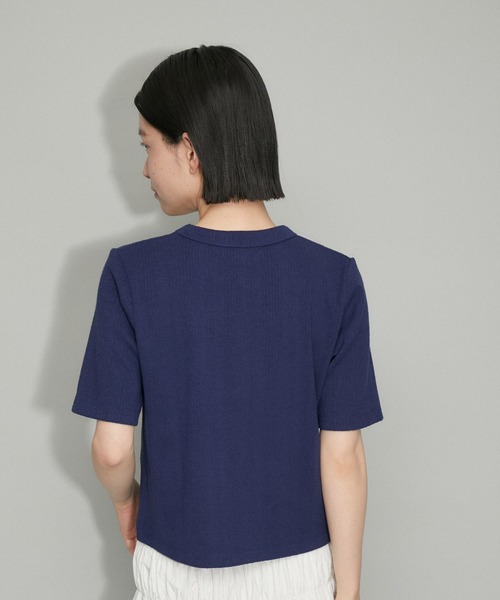 ADAM ET ROPE'（アダムエロペ）の「【WEB限定・洗える】ハートTシャツ（Tシャツ/カットソー・レディース・ブラック/ネイビー/キナリ・FREE）」の5枚目の写真