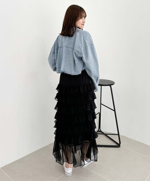 archives(アルシーヴ)の「メニーフリルティアードスカート(スカート・レディース・ブラック/グレー/アイボリー・MEDIUM)」の5枚目の写真